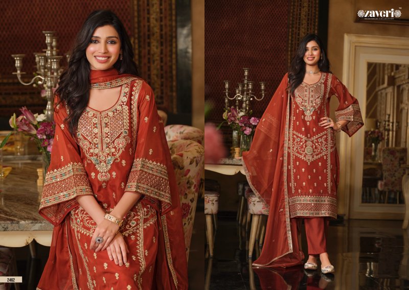 Dastur Vol 2 By Zaveri Organza Emboidery Readymade Suits 
